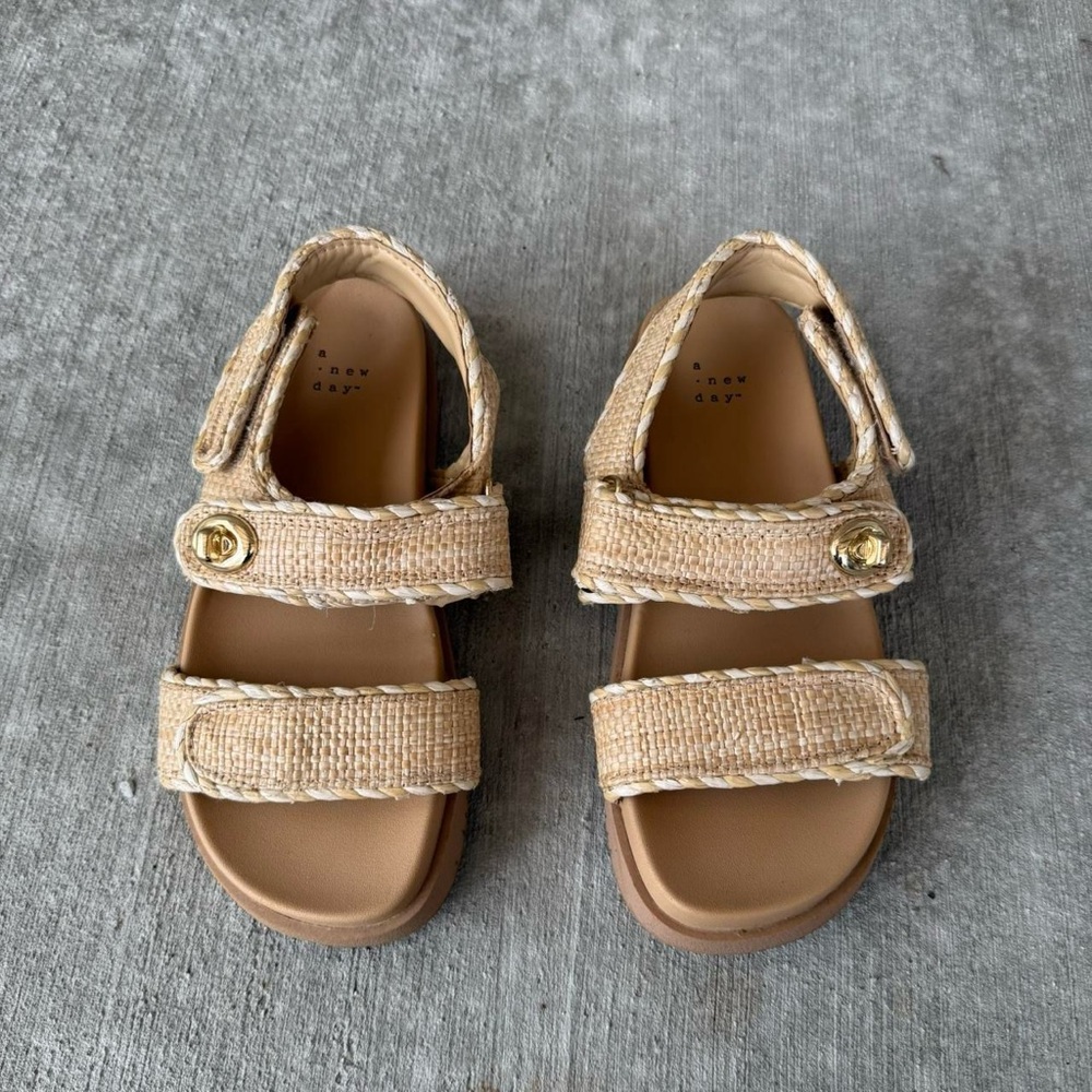 a new day Beige Raffia Strap Sandals
